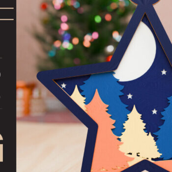 Intra απο ξύλο plywood 3mm-4mm πάχος Χριστουγεννιάτικο Στολίδι 3D Πολυεπίπεδο Δίασταση 20x30 cm INTRAFABR-85252670 - Image 2