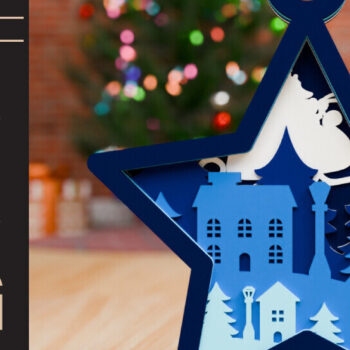 Intra απο ξύλο plywood 3mm-4mm πάχος Χριστουγεννιάτικο Στολίδι 3D Πολυεπίπεδο Δίασταση 20x30 cm INTRAFABR-85252941 - Image 4