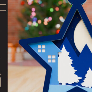 Intra απο ξύλο plywood 3mm-4mm πάχος Χριστουγεννιάτικο Στολίδι 3D Πολυεπίπεδο Δίασταση 20x30 cm INTRAFABR-85253107 - Image 3