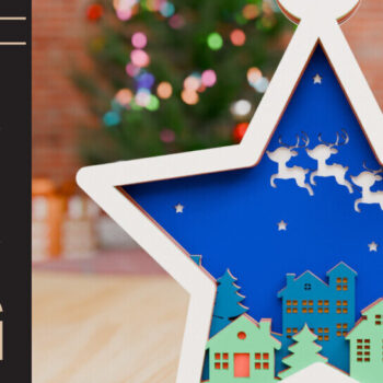 Intra απο ξύλο plywood 3mm-4mm πάχος Χριστουγεννιάτικο Στολίδι 3D Πολυεπίπεδο Δίασταση 20x30 cm INTRAFABR-85253107 - Image 5