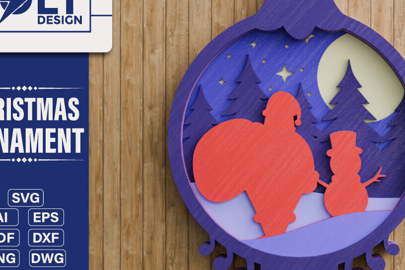 Intra απο ξύλο plywood 3mm-4mm πάχος Χριστουγεννιάτικο Στολίδι 3D Πολυεπίπεδο Δίασταση 20x30 cm INTRAFABR-107208334