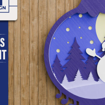 Intra απο ξύλο plywood 3mm-4mm πάχος Χριστουγεννιάτικο Στολίδι 3D Πολυεπίπεδο Δίασταση 20x30 cm INTRAFABR-107208410 - Image 1