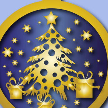 Intra απο ξύλο plywood 3mm-4mm πάχος Χριστουγεννιάτικο στολίδι Δίασταση 8x8 cm INTRAFABR-19885694 - Image 1