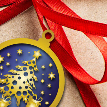 Intra απο ξύλο plywood 3mm-4mm πάχος Χριστουγεννιάτικο στολίδι Δίασταση 8x8 cm INTRAFABR-19885694 - Image 3