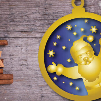 Intra απο ξύλο plywood 3mm-4mm πάχος Χριστουγεννιάτικο στολίδι Δίασταση 8x8 cm INTRAFABR-19886763 - Image 2