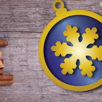 Intra απο ξύλο plywood 3mm-4mm πάχος Χριστουγεννιάτικο στολίδι Δίασταση 8x8 cm INTRAFABR-19890345 - Image 2