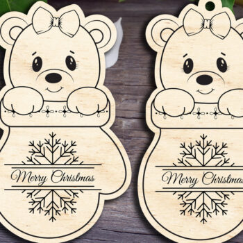 Intra απο ξύλο plywood 3mm-4mm πάχος Χριστουγεννιάτικο στολίδι Δίασταση 8x8 cm INTRAFABR-28903100 - Image 1