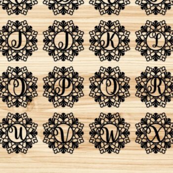 Intra απο ξύλο plywood 3mm-4mm πάχος Χριστουγεννιάτικο Στολίδι Αλφάβητο Μονόγραμμα Δίασταση 8x8 cm INTRAFABR-39618851 - Image 1