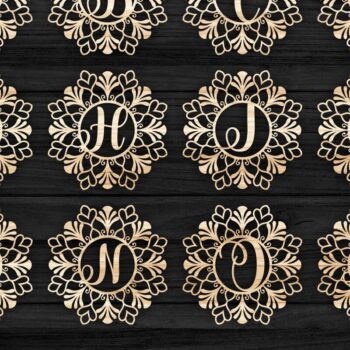 Intra απο ξύλο plywood 3mm-4mm πάχος Χριστουγεννιάτικο Στολίδι Αλφάβητο Μονόγραμμα Δίασταση 8x8 cm INTRAFABR-39618851 - Image 3