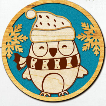 Intra απο ξύλο plywood 3mm-4mm πάχος Χριστουγεννιάτικο στολίδι Ζώο, Πολυστρωματική Τέχνη Δίασταση 4x4 cm INTRAFABR-83580942 - Image 1