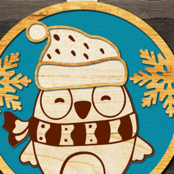 Intra απο ξύλο plywood 3mm-4mm πάχος Χριστουγεννιάτικο στολίδι Ζώο, Πολυστρωματική Τέχνη Δίασταση 4x4 cm INTRAFABR-83580942 - Image 2