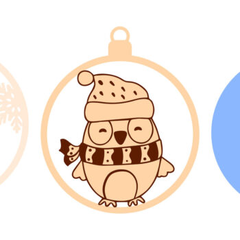 Intra απο ξύλο plywood 3mm-4mm πάχος Χριστουγεννιάτικο στολίδι Ζώο, Πολυστρωματική Τέχνη Δίασταση 4x4 cm INTRAFABR-83580942 - Image 3