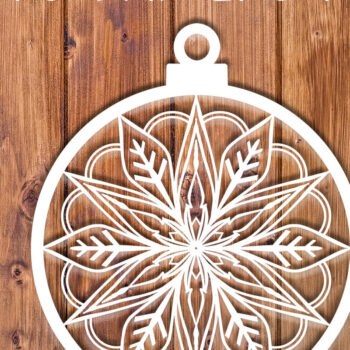 Intra απο ξύλο plywood 3mm-4mm πάχος Χριστουγεννιάτικη στολίδι μπάλα Δίασταση 8x8 cm INTRAFABR-19848624 - Image 1