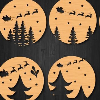 Intra απο ξύλο plywood 3mm-4mm πάχος χριστουγεννιάτικων στολιδιών Δίασταση 30x20 cm INTRAFABR-41163358 - Image 2
