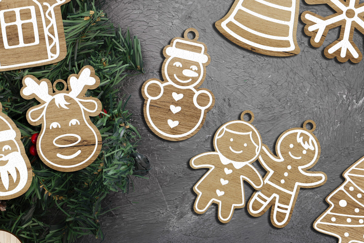 Intra απο ξύλο plywood 3mm-4mm πάχος κομμένα δέσμης χριστουγεννιάτικων στολιδιών Δίασταση 3x3 cm INTRAFABR-15028716