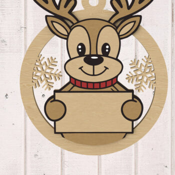 Intra απο ξύλο plywood 3mm-4mm πάχος Χριστουγεννιάτικο στολίδι κοπής με λέιζερ Δίασταση 8x8 cm INTRAFABR-109386634 - Image 4