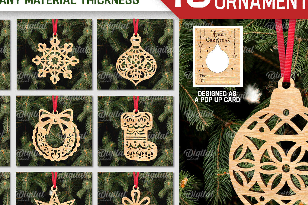 Intra απο ξύλο plywood 3mm-4mm πάχος Χριστουγεννιάτικες διακοσμητικές κάρτες  Δίασταση 8x8 cm INTRAFABR-107181079