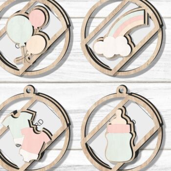 Intra απο ξύλο plywood 3mm-4mm πάχος Χριστουγεννιάτικο Στολίδι Δωροκάρτα Δίασταση 54x54 cm INTRAFABR-78556807 - Image 1