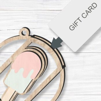 Intra απο ξύλο plywood 3mm-4mm πάχος Χριστουγεννιάτικο Στολίδι Δωροκάρτα Δίασταση 54x54 cm INTRAFABR-78556807 - Image 2