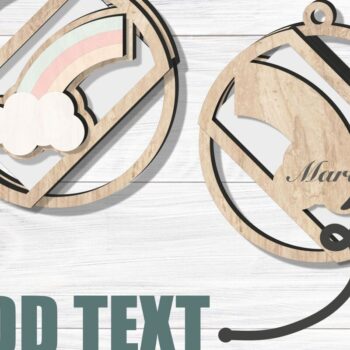 Intra απο ξύλο plywood 3mm-4mm πάχος Χριστουγεννιάτικο Στολίδι Δωροκάρτα Δίασταση 54x54 cm INTRAFABR-78556807 - Image 4