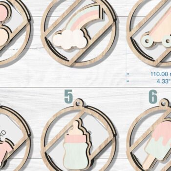 Intra απο ξύλο plywood 3mm-4mm πάχος Χριστουγεννιάτικο Στολίδι Δωροκάρτα Δίασταση 54x54 cm INTRAFABR-78556807 - Image 5