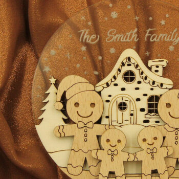 Intra απο ξύλο plywood 3mm-4mm πάχος Χριστουγεννιάτικο στολίδι Gingerbread Family Δίασταση 3x3 cm INTRAFABR-82458262 - Image 5