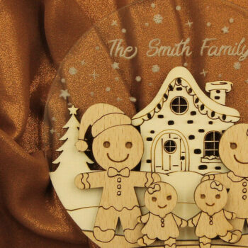 Intra απο ξύλο plywood 3mm-4mm πάχος Χριστουγεννιάτικο στολίδι Gingerbread Family Δίασταση 3x3 cm INTRAFABR-82458262 - Image 6