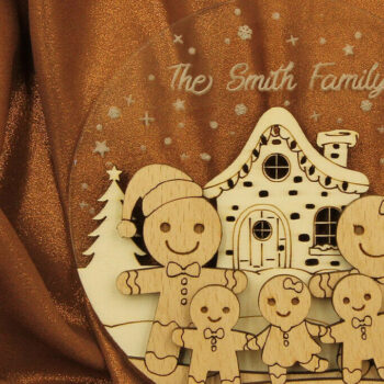 Intra απο ξύλο plywood 3mm-4mm πάχος Χριστουγεννιάτικο στολίδι Gingerbread Family Δίασταση 3x3 cm INTRAFABR-82458262 - Image 8