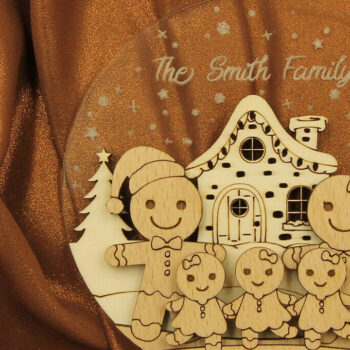 Intra απο ξύλο plywood 3mm-4mm πάχος Χριστουγεννιάτικο στολίδι Gingerbread Family Δίασταση 3x3 cm INTRAFABR-82458262 - Image 10