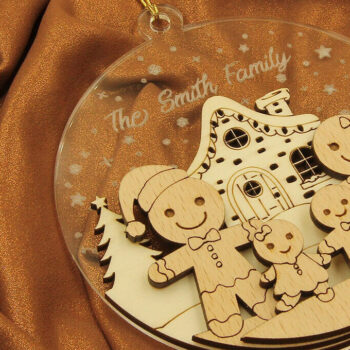Intra απο ξύλο plywood 3mm-4mm πάχος Χριστουγεννιάτικο στολίδι Gingerbread Family Δίασταση 3x3 cm INTRAFABR-82458262 - Image 11