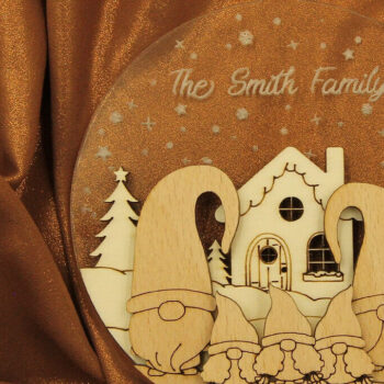 Intra απο ξύλο plywood 3mm-4mm πάχος Χριστουγεννιάτικο στολίδι Gnome Family Δίασταση 3x3 cm INTRAFABR-82458258 - Image 10