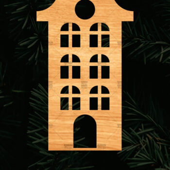 Intra απο ξύλο plywood 3mm-4mm πάχος Χριστουγεννιάτικο Διακοσμητικό Σπίτι Αποκομμένο Δίασταση 15x15 cm INTRAFABR-110321503 - Image 1