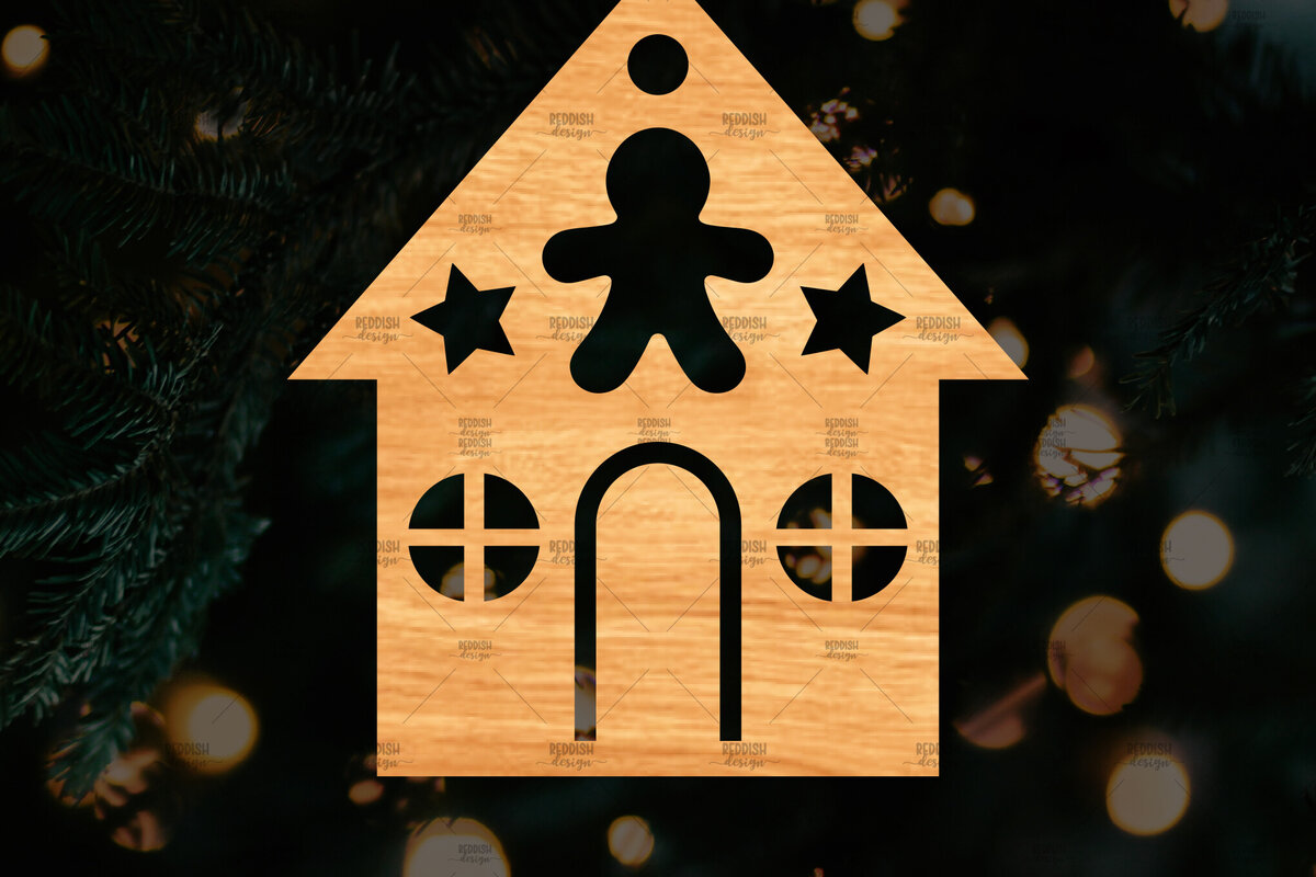 Intra απο ξύλο plywood 3mm-4mm πάχος Χριστουγεννιάτικο Διακοσμητικό Σπίτι Αποκομμένο Δίασταση 15x15 cm INTRAFABR-110321579