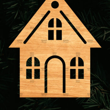 Intra απο ξύλο plywood 3mm-4mm πάχος Χριστουγεννιάτικο Διακοσμητικό Σπίτι Αποκομμένο Δίασταση 15x15 cm INTRAFABR-110321272 - Image 1