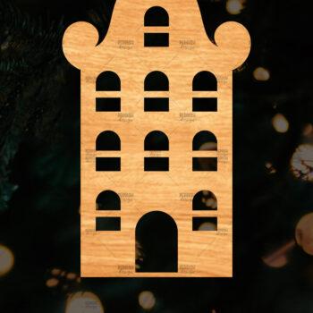 Intra απο ξύλο plywood 3mm-4mm πάχος Χριστουγεννιάτικο Διακοσμητικό Σπίτι Αποκομμένο Δίασταση 15x15 cm INTRAFABR-110321618 - Image 1