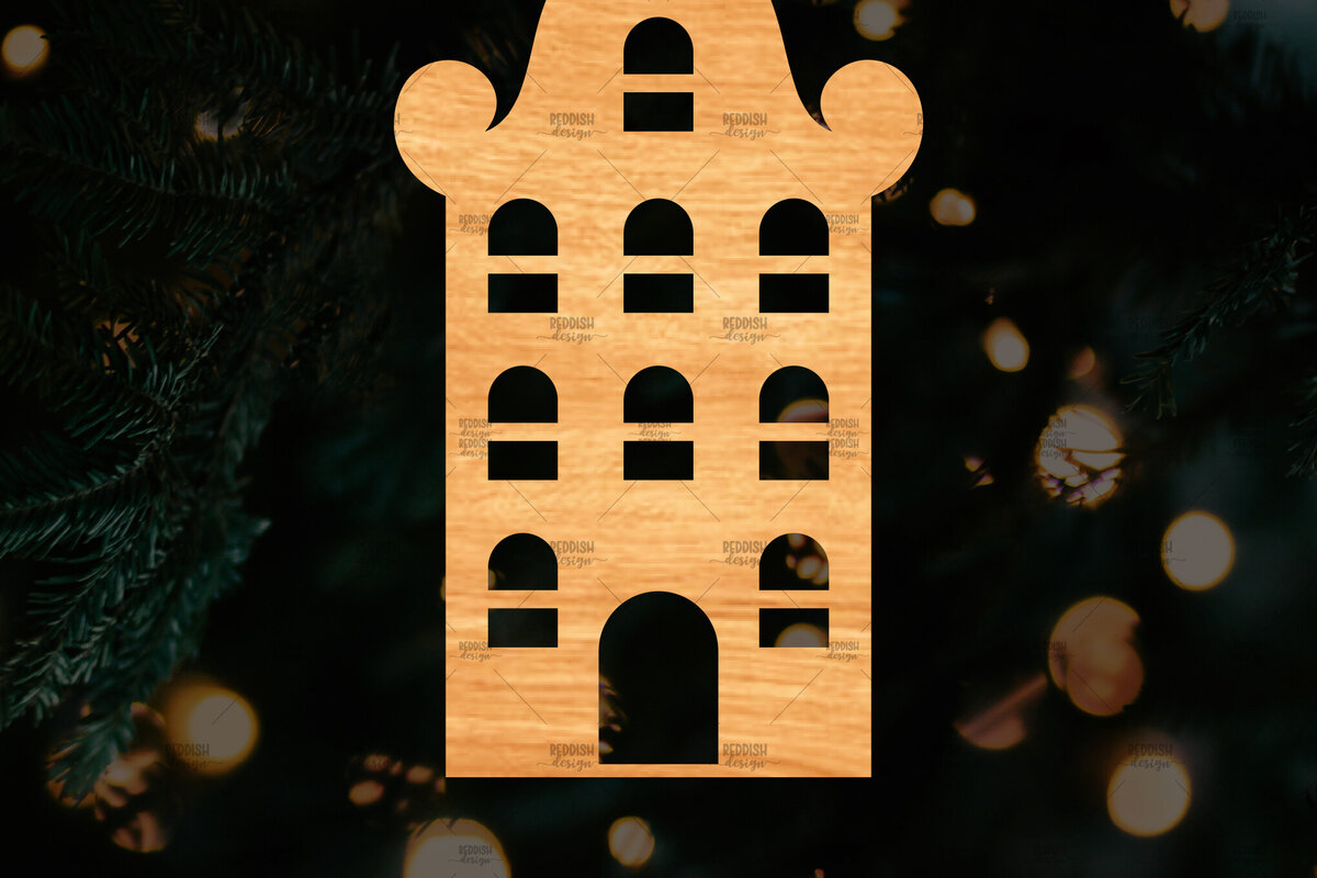 Intra απο ξύλο plywood 3mm-4mm πάχος Χριστουγεννιάτικο Διακοσμητικό Σπίτι Αποκομμένο Δίασταση 15x15 cm INTRAFABR-110321618