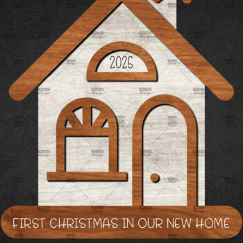 Intra απο ξύλο plywood 3mm-4mm πάχος Χριστουγεννιάτικο Διακοσμητικό Σπίτι Αποκομμένο Δίασταση 15x15 cm INTRAFABR-110673136 - Image 1