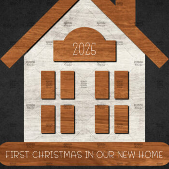 Intra απο ξύλο plywood 3mm-4mm πάχος Χριστουγεννιάτικο Διακοσμητικό Σπίτι Αποκομμένο Δίασταση 15x15 cm INTRAFABR-110673160 - Image 1