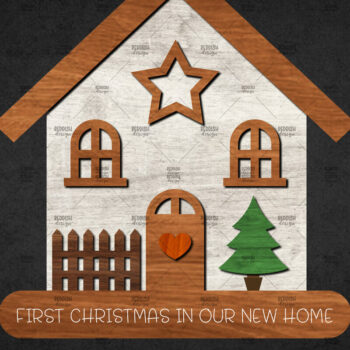 Intra απο ξύλο plywood 3mm-4mm πάχος Χριστουγεννιάτικο Διακοσμητικό Σπίτι Αποκομμένο Δίασταση 15x15 cm INTRAFABR-110673342 - Image 1