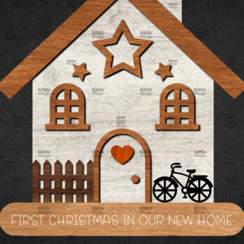 Intra απο ξύλο plywood 3mm-4mm πάχος Χριστουγεννιάτικο Διακοσμητικό Σπίτι Αποκομμένο Δίασταση 15x15 cm INTRAFABR-110673382 - Image 1