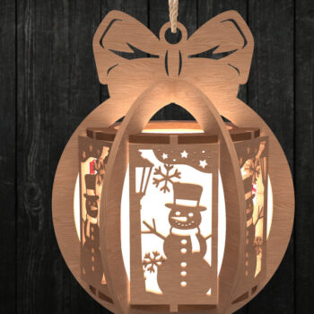 Intra απο ξύλο plywood 3mm-4mm πάχος Χριστουγεννιάτικο στολίδι φαναράκι Δίασταση 3x3 cm INTRAFABR-108508840 - Image 5