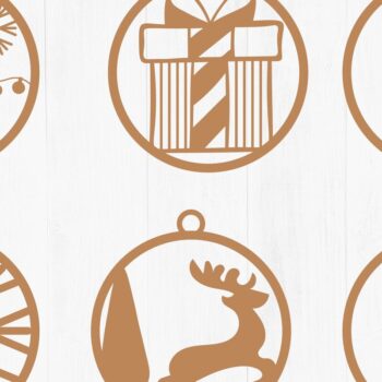 Intra απο ξύλο plywood 3mm-4mm πάχος Χριστουγεννιάτικο στολίδι Δίασταση 8x8 cm INTRAFABR-45584304 - Image 1