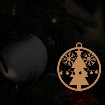 Intra απο ξύλο plywood 3mm-4mm πάχος Χριστουγεννιάτικο στολίδι Δίασταση 8x8 cm INTRAFABR-45584304 - Image 3