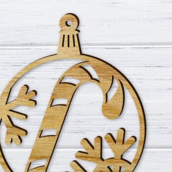 Intra απο ξύλο plywood 3mm-4mm πάχος Χριστουγεννιάτικο στολίδι Δίασταση 8x8 cm INTRAFABR-36318539 - Image 1