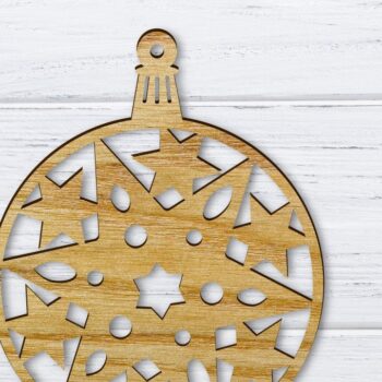 Intra απο ξύλο plywood 3mm-4mm πάχος Χριστουγεννιάτικο στολίδι Δίασταση 8x8 cm INTRAFABR-36318548 - Image 1