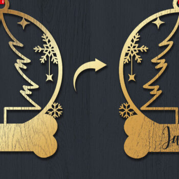 Intra απο ξύλο plywood 3mm-4mm πάχος Χριστουγεννιάτικο Στολίδι 3d Δίασταση 8x8 cm INTRAFABR-83328844 - Image 1