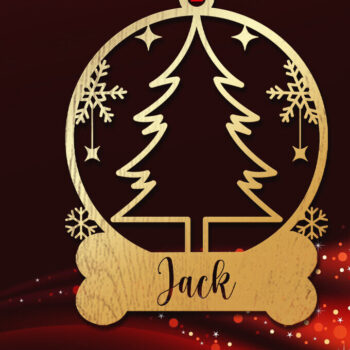 Intra απο ξύλο plywood 3mm-4mm πάχος Χριστουγεννιάτικο Στολίδι 3d Δίασταση 8x8 cm INTRAFABR-83328844 - Image 2