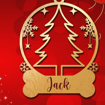 Intra απο ξύλο plywood 3mm-4mm πάχος Χριστουγεννιάτικο Στολίδι 3d Δίασταση 8x8 cm INTRAFABR-83328844 - Image 3