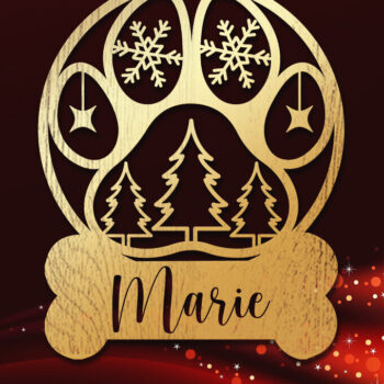 Intra απο ξύλο plywood 3mm-4mm πάχος Χριστουγεννιάτικο Στολίδι 3d Δίασταση 8x8 cm INTRAFABR-83328854 - Image 3