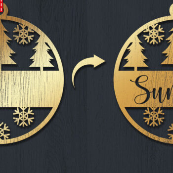 Intra απο ξύλο plywood 3mm-4mm πάχος Χριστουγεννιάτικο Στολίδι 3d Δίασταση 8x8 cm INTRAFABR-83328727 - Image 1